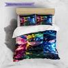 Cartoon Pattern Bedding Quilt Set Quilt Cover Pillowcase Home Decoration Birthday Gift (1 * duvet cover + 2 * pillowcase, without core)