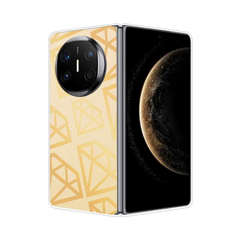Clear Hard PC Phone Case For Honor Magic V3 Vs3 V2 VS2 Folding Transparent Flower Pattern Cover For Huawei Mate X6 X5 X3 X2 Capa