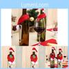 Charming Christmas Themed Wine Bottle Cover Set With Non Woven Scarf And Hat For Holiday Decor