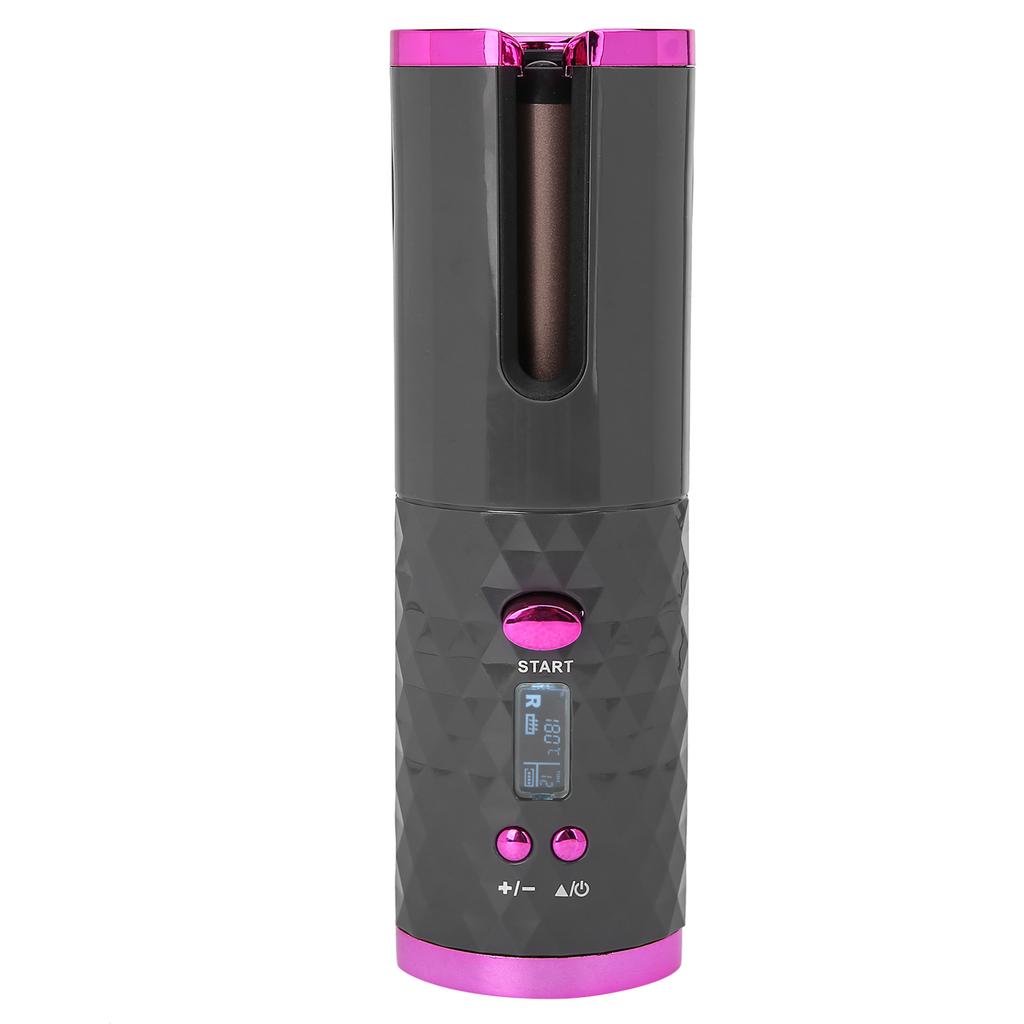 Cordless Automatic Curling Iron USB Rechargeable Hair Curler Portable Hair Curling WandGray