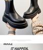 Men's Trendy High-End Retro Chelsea Boots - British Style, Thick-Soled, High-Top Leather Martin Design 5015-A.
