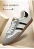 Men's Korean Style Low-Top Genuine Leather Canvas Board Shoes: Casual Flat Bottom Sports Shoes for Spring & Autumn
