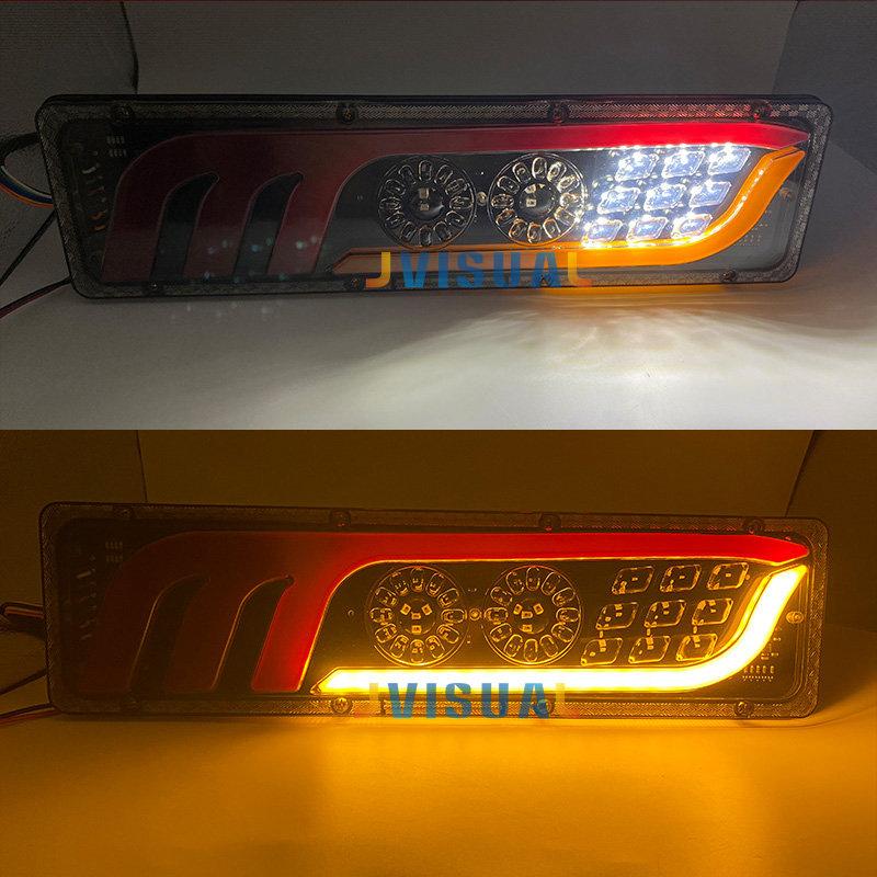 2PCS 12/24V LED Truck Tail Light Turn Signal Rear Brake Lights Reverse Signal Lamp Trailer Lorry Bus Caravan Camper Warning Lamp
