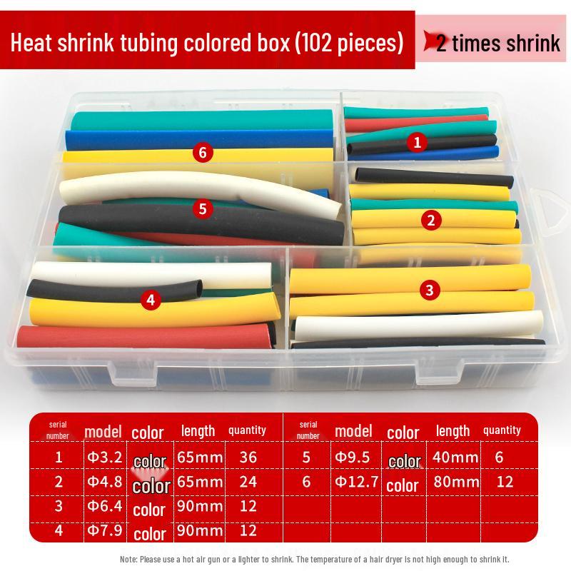 Heat Shrink Tube Insulation Sleeve for DIY Wiring and Cable Protection, Flame Retardant