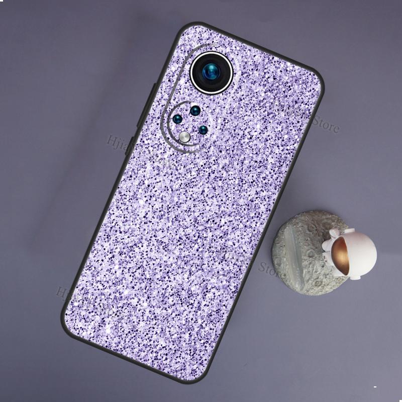 Aqua Blue Rainbow GLITTER SPARKLES For Huawei P20 P30 P40 Lite Pro Nova 5T Nova 9 P Smart 2019 Case For Honor 50 Lite Cover