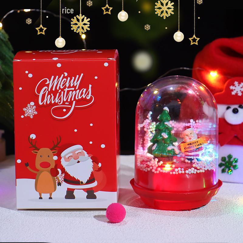 Rotating Luminous Christmas Ornament Music Box
