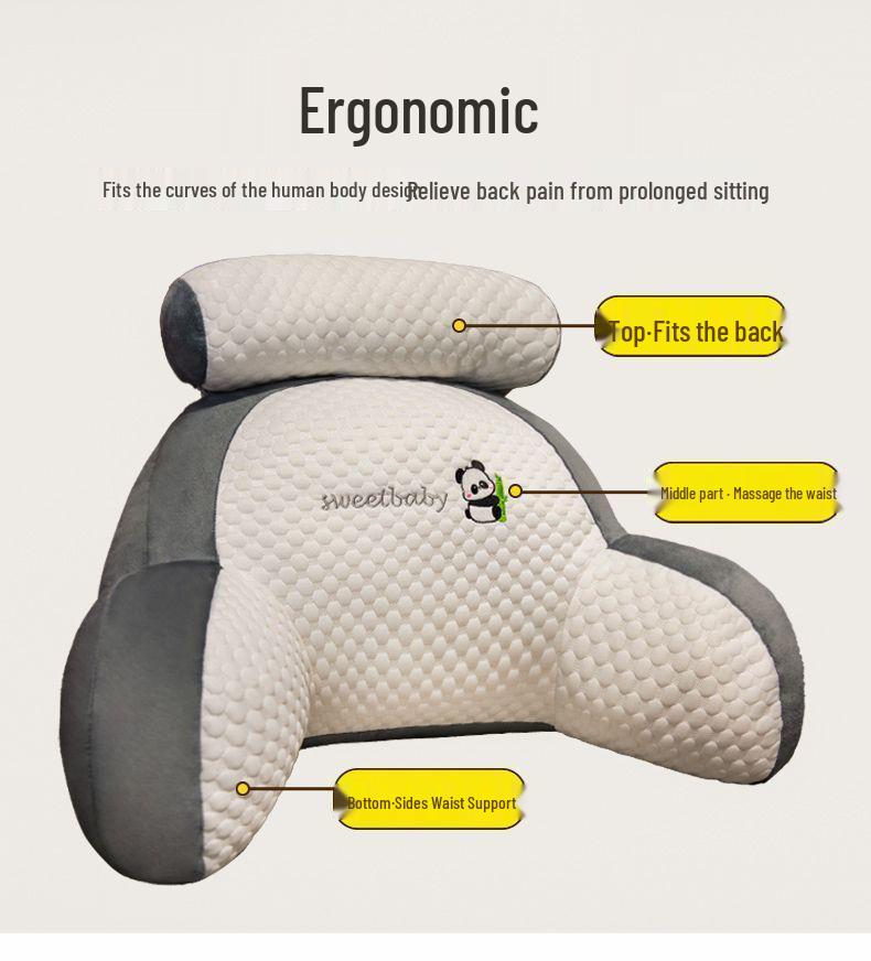 Ice Bean Soft Headboard Cushion: Protective Lumbar Support and Reading Pillow for Pregnant Women, Sofas, Beds, and Dorms.