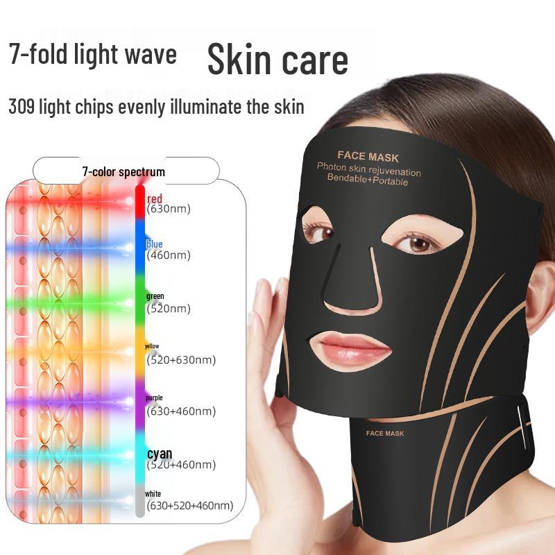 Photon LED Silicone Face Mask for Skin Rejuvenation and Beauty Therapy