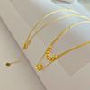 Drop Shipping Luxury Fashion AU750 Pure Real 18K Gold Pawnable Charm Pendant Necklace Fine Jewelry Women Ladies Female Necklaces