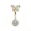 Gold Zircon Belly Button Rings - Hot-Selling Piercing Jewelry