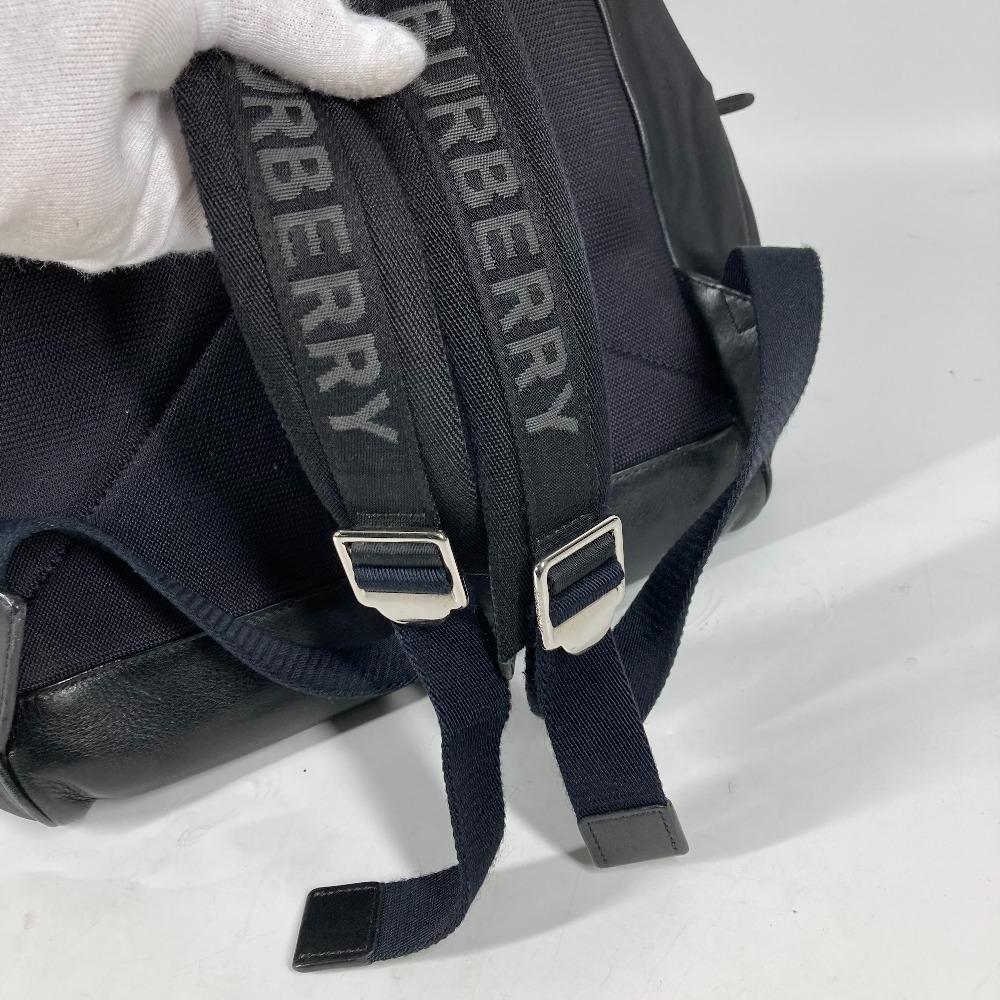 BURBERRY 8016109 Bicolor logo backpack bag Backpack Nylon Black/White