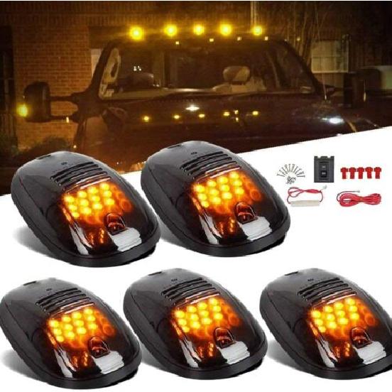 For Dodge RAM 1500 2500 3500 Smoked Len Cab LED Rooftop Running Marker Light Kit