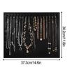 Set of 4 Jewelry Stands with 17 Hooks and Leather Designed for Efficient Display of Necklaces Bracelets and Chains