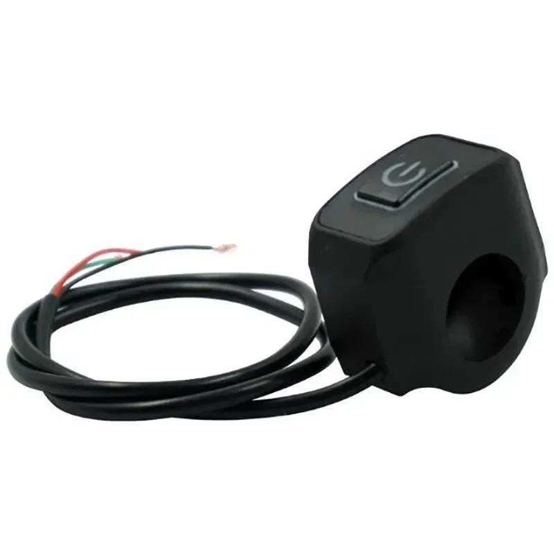 2pcs 22mm Motorcycle Retrofit Switch Headlight Horn Control On/Off With LED Display Light Switch Button Handlebar Mount