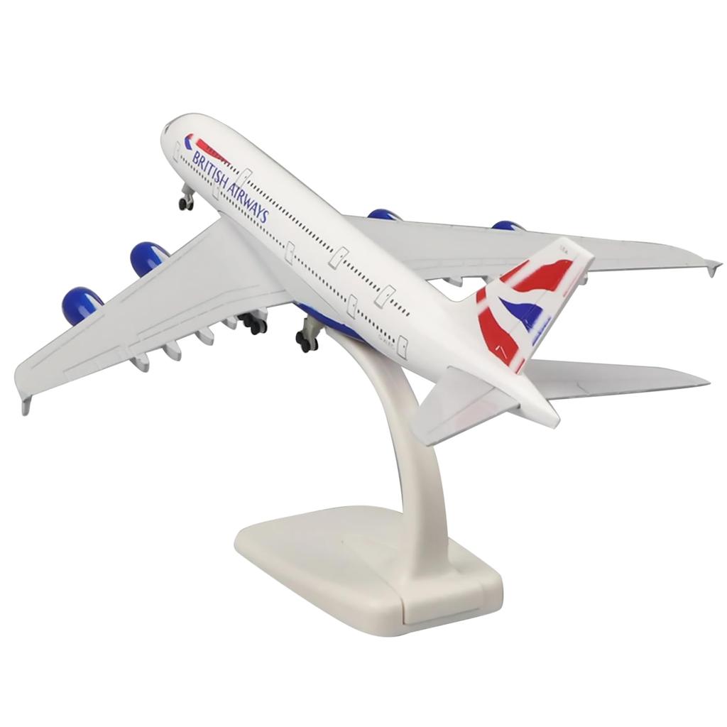 Scale British Airways A380 Airplane Model Alloy Model Diecast Plane High Simulation Model for Collection 1/400