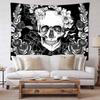 Gothic Skull Tapestry Black and White Skull Tapestry Wall Hanging Tapestries Backdrop for Bedroom Living Room Dorm Room Party