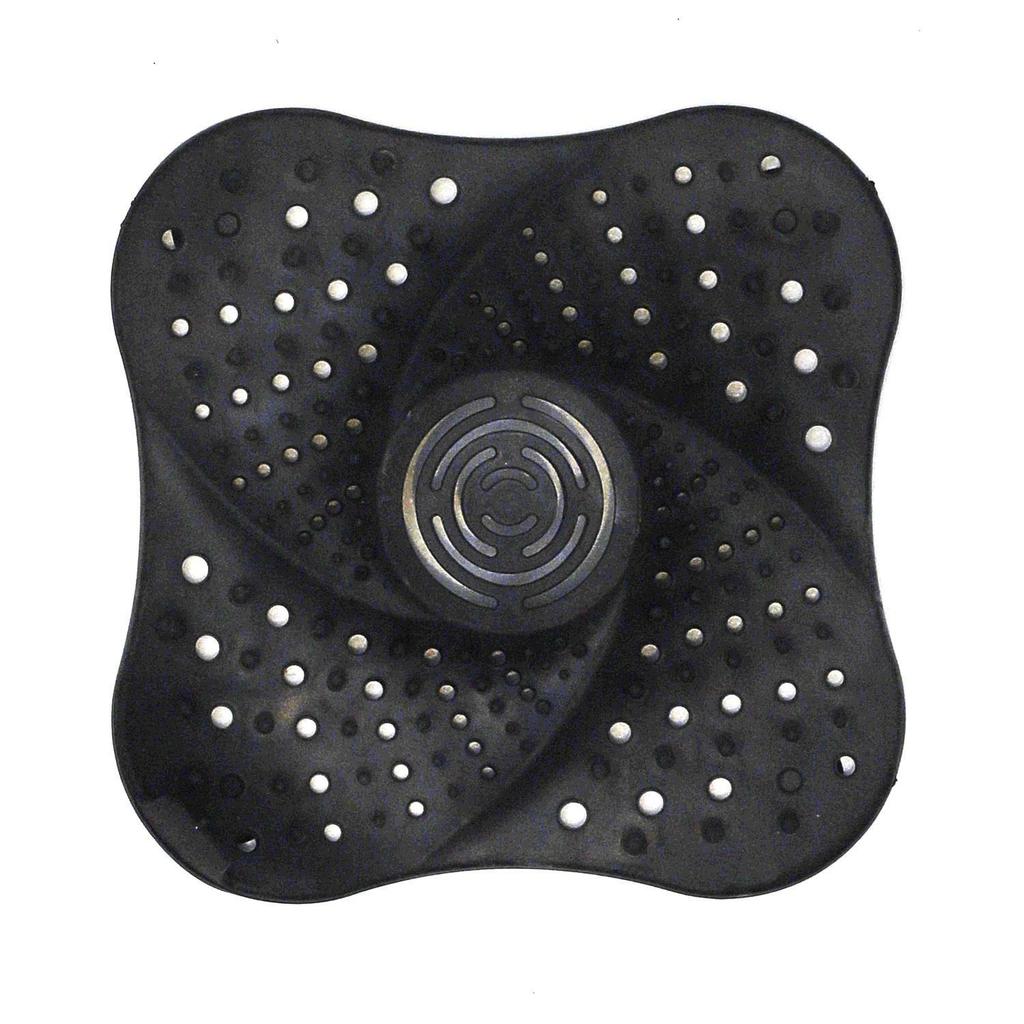 Silicone Strainer For Washbasin/Sink, Black, 13X13 Cm
