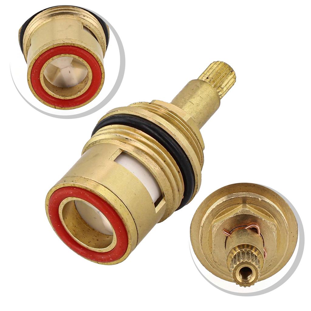 1pcs Replacement Brass Ceramic Tap Valve Cartridge G3/4 Cartridges Gland Insert 20 Teeth Bathroom Faucet Accessory