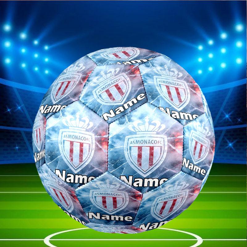 Custom Name Personalized AS Monaco Print Size 5 Soccer Ball Training & Match Football, for Team, Kicking, Gift for Football Enthusiasts