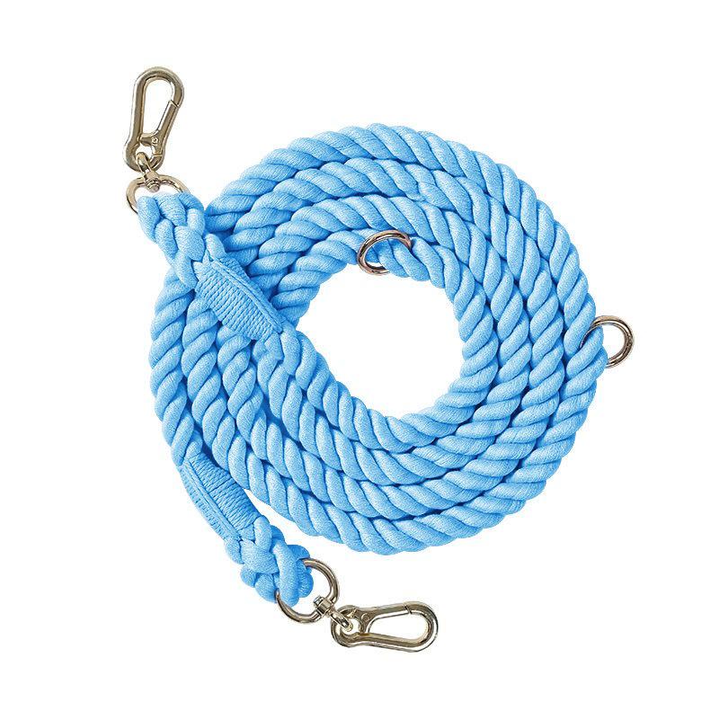 Dog Leash Handmade Braided Rope, 250cm Strong Cotton Rope Dog Leashes Heavy Duty Leash for Small Medium Large Dog Walks Training