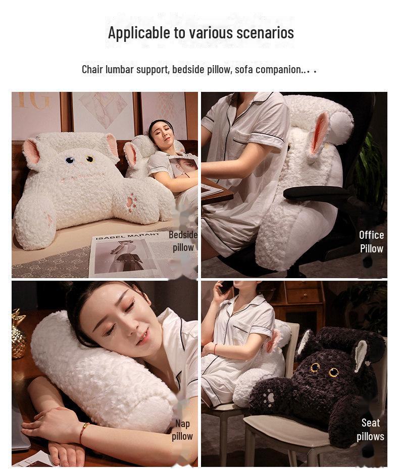 Soft Bedside Cushion: Large Back Support Pillow for Bed or Sofa - Perfect for Dorms and Relaxing with Your Phone