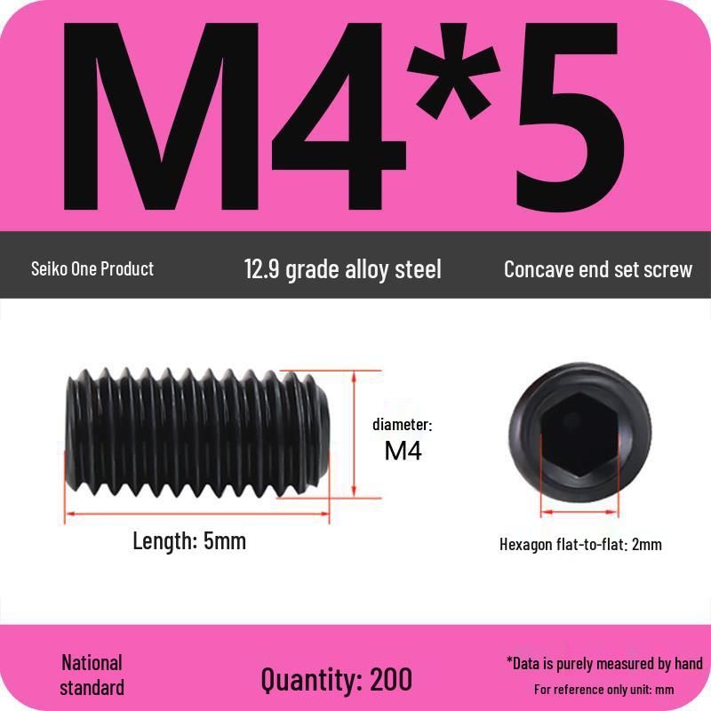 12.9 Grade Hex Socket Set Screw Grub Screw (M3-M12)