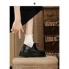 Comfortable white small leather shoes for women's spring and autumn new thick-soled retro leather single shoes J college style