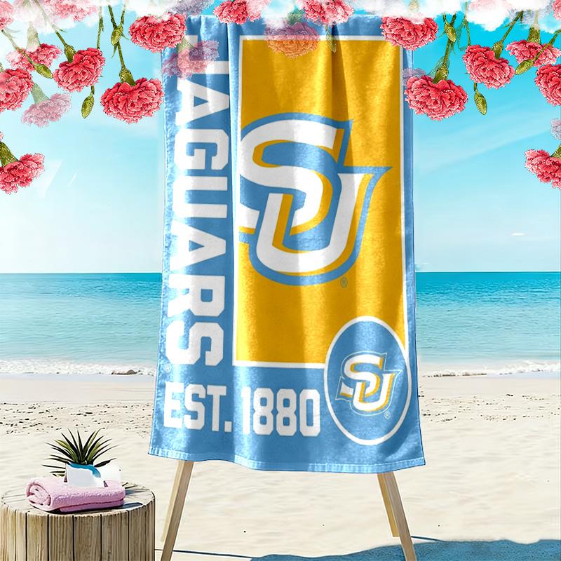 Southern Jaguars Print Beach Towel, Large Soft Quick Dry Towel for Beach Camping Swimming