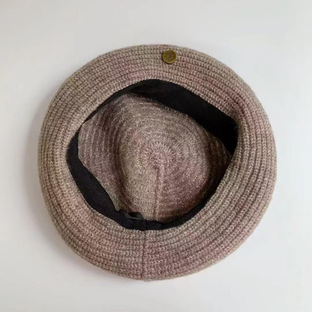 

Sweet and cute casual air beret painter hat autumn and winter new multi-color knitted beret women M（56-58cm） верблюд