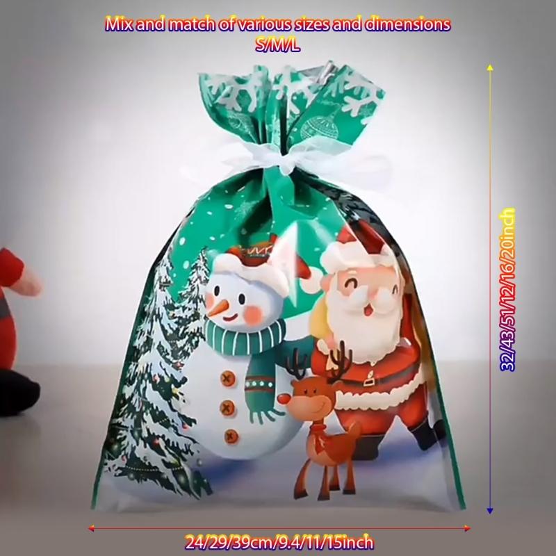 30Pcs Holiday Gift Bag Mix Of Premium Plastic Closure Secure Storage Christmas Birthday New Year Party Supplies