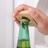 Square Round Beer Opener Wooden Beer Bottle Opener Universal Beer Cap Catche  for Home Kitchen Bar
