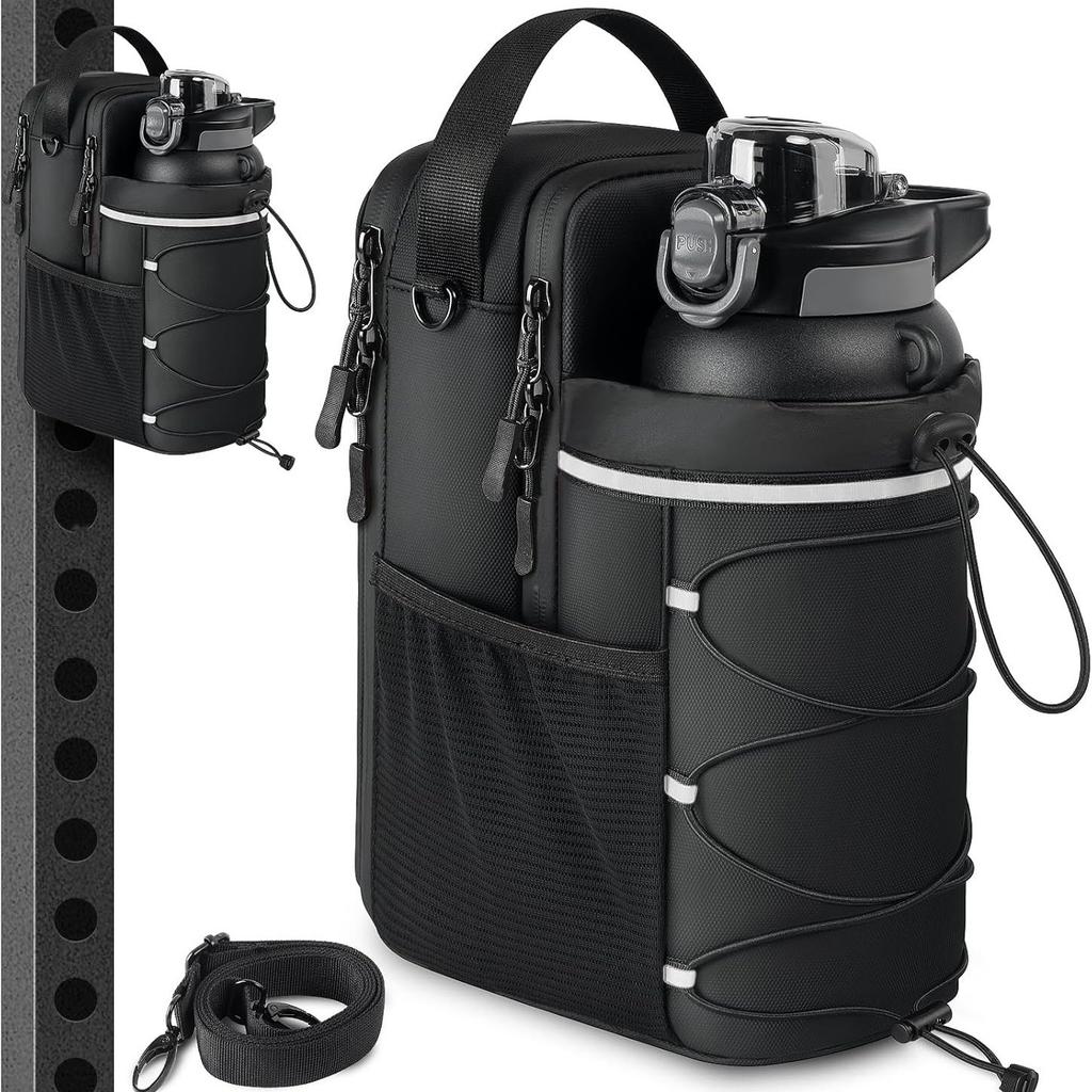 Magnetisk Gymväska Stor Kapacitet Magnetisk Bärväska Med Fick för Telefon Bärbar Fitness Vattenflaska Pouch Tillbehörsorganisatör