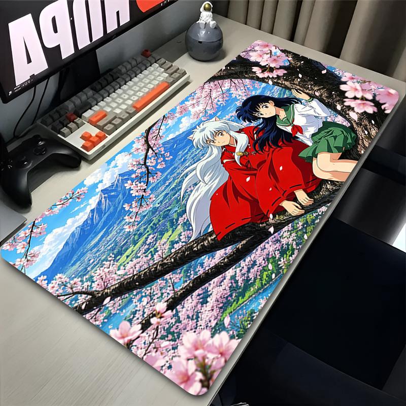 Large Mouse Pad Notbook Extended Desk Mat Gamer Carpet Inuyasha Highquality Anime Keyboard Rug Nonslip Esports Gaming Mousepad
