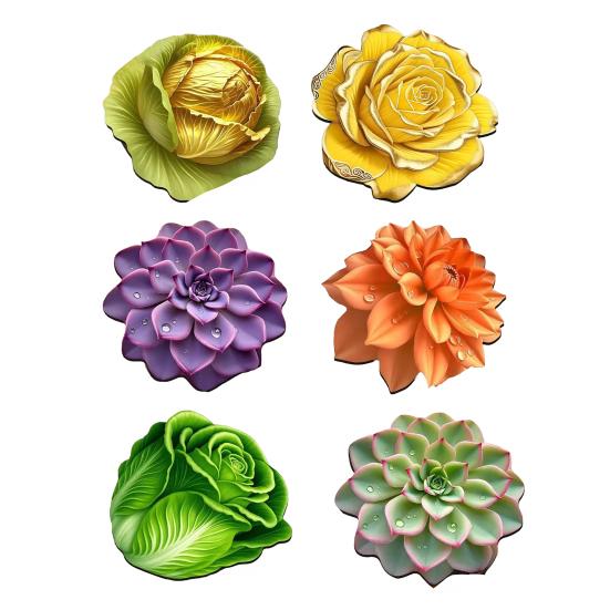 3D Floral Placemat Diatomaceous Earth Absorbent Dining Mat Heat-Resistant Realistic Flower Placemat for Dining Table Kitchen Countertop Desk Decor