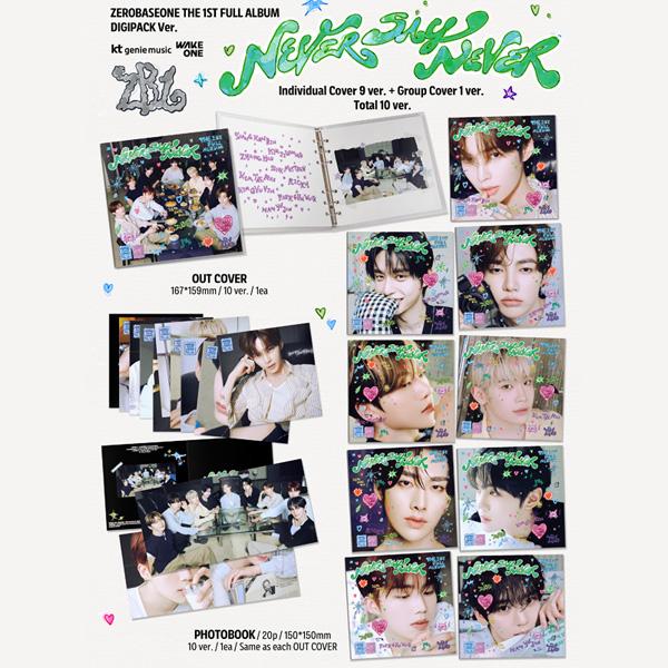 (+butikkgave) ZEROBASEONE - Det 1. fulle albumet [NEVER SAY NEVER] DIGIPACK-versjon