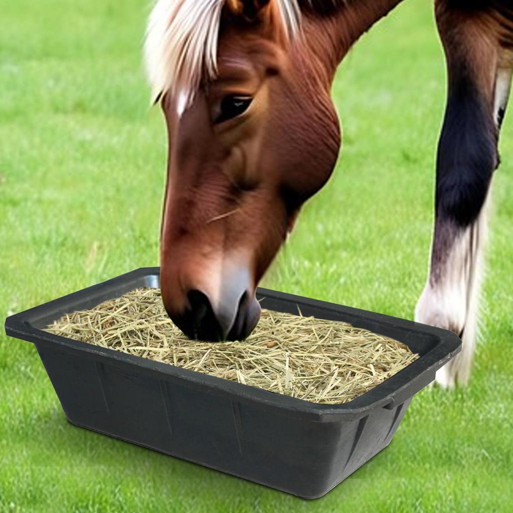Horse Water Trough 10L Heavy Duty Water Troughs For Livestock Feeding Rubber Pan Bucket Pet Supplies For Chicken Goat Animal