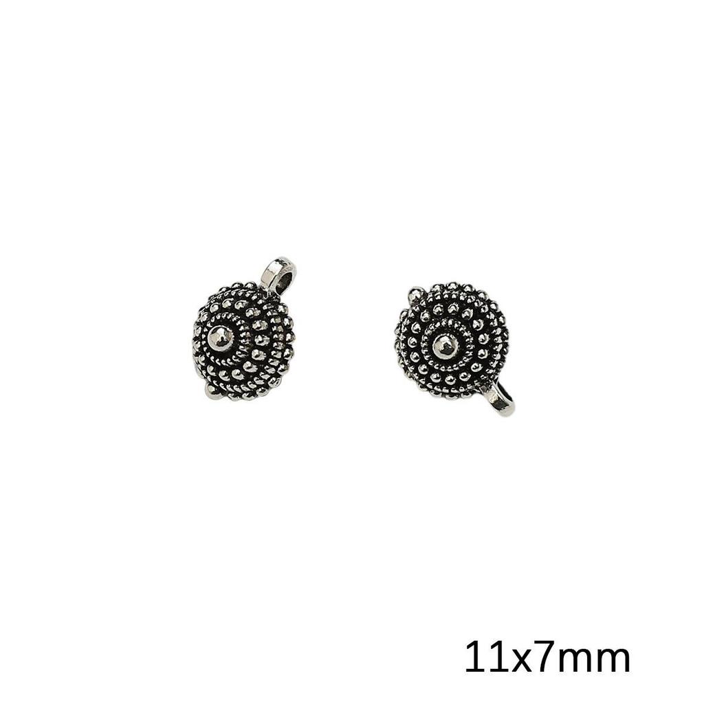 Antique Silver Moon Pentagram Pendant for DIY Jewelry Making