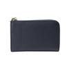 Lizdays Compact Mini Wallet with Genuine Cowhide Leather and Small Card Slots Women's (Navy)