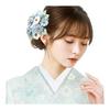3-Piece Tsumami Zaiku Hair Accessory Set for Coming-of-Age Ceremony, Furisode Kimono, Hakama, Graduation, Yukata, and Juzansai - Floral Kanzashi
