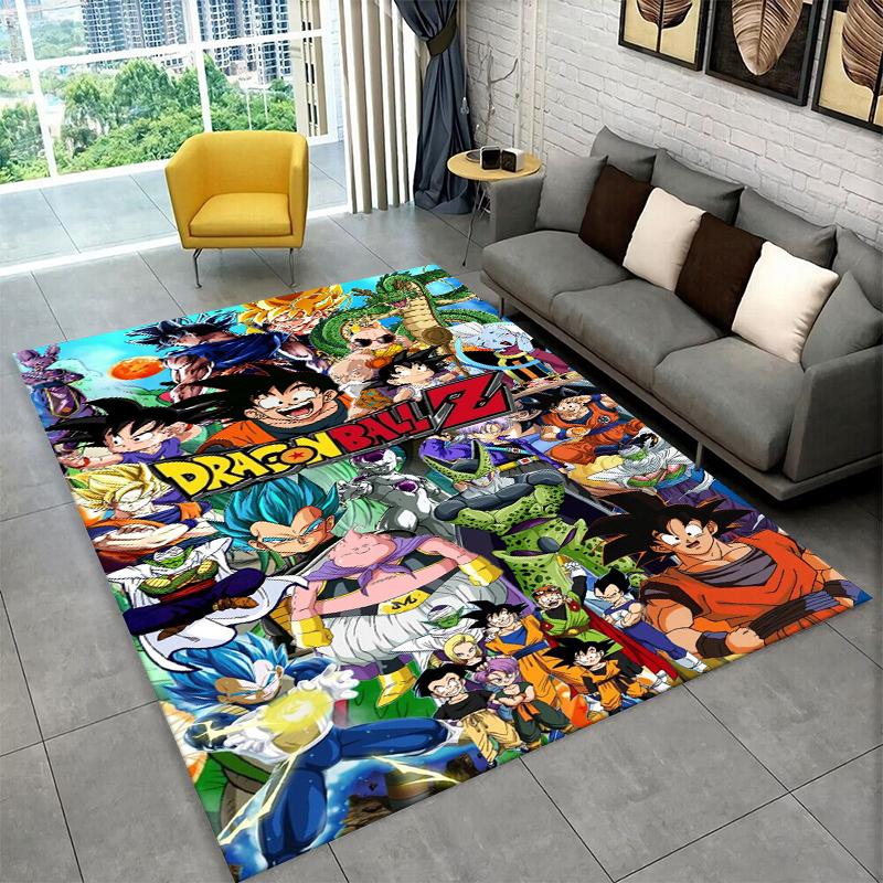 Tappeto Tappetino Anime Gioco Cartoon D-Dragon Ball per Stanza dei Giochi Camera da Letto Soggiorno Divano Decorazioni per la Casa, Tappeto per Area Bambini Tappetino Antiscivolo per Pavimento