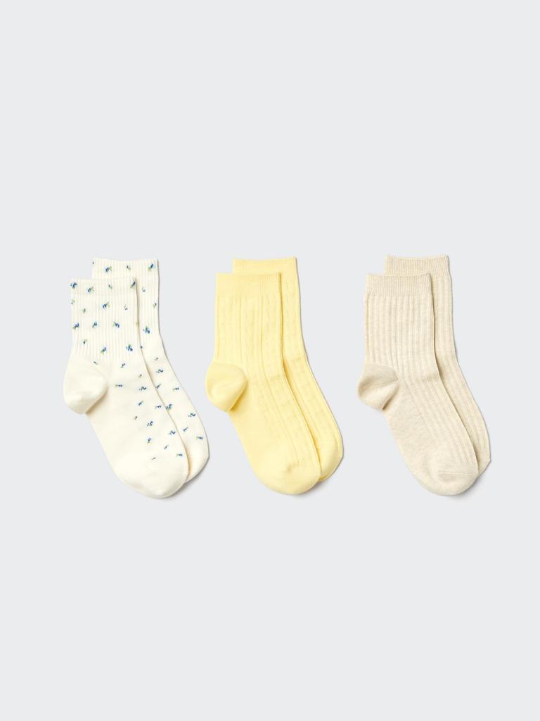 Uniqlo Socks 3p  Flower 