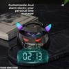 Spherical Bluetooth Speaker LED Digital Dual Alarm Clock with Voice Call Portable Wireless Audio Device for Home Bedroom