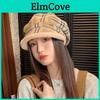 Retro Wool Octagonal Cap With Short Brim For Fall Winter Comfort And Style