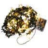 LED rattan peach blossom light string small light simulation flower wreath battery box flower decoration light Christmas party