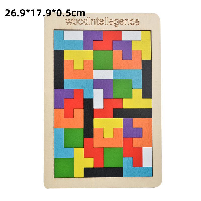 

3 IN 1Children Wooden Block Puzzle Game Baby ThinkingLogic Early Education FunToy Brain Training Table Montessori birthday Gift