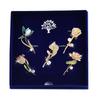 Elegant Vintage Enamel Brooch Women Floral Design Retro Style Alloy Pin Accessory Gift