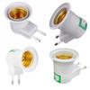 E27 Light Lamp Bulbs Socket Base Holder with Switch EU Plug Adapter ON/OFF Standard Screw-in Socket Outlet Converter