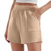 Women's Loose Fit Casual Athletic Shorts Elastic Waistband Side Pockets Lightweight Breathable Fabric Suitable for Outdoor Activities