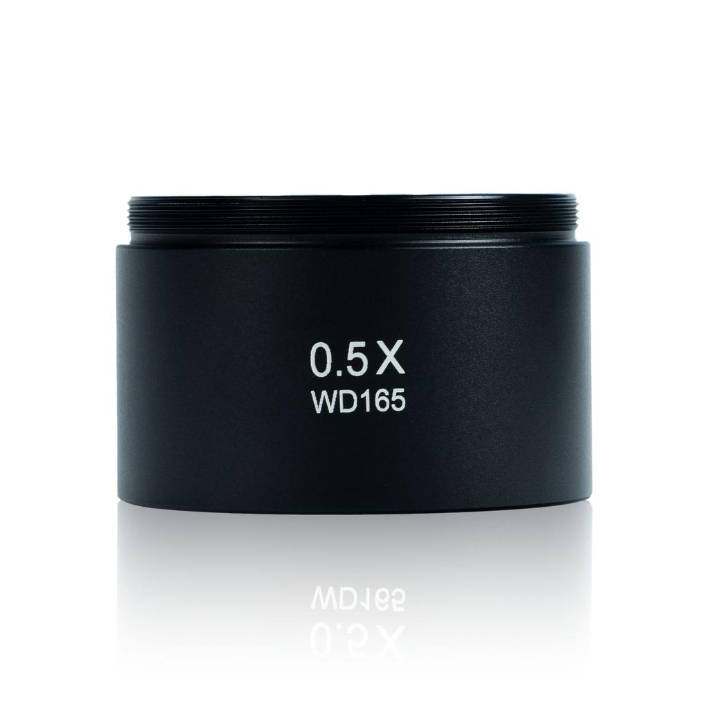 Rosfix Soczewka Do Mikroskopu Stereoskopowego 0,5x – Powiększenie 0,5x | Odległość Robocza 165mm | Gwint 48mm
