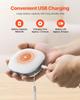 Sound Machine, 21 Soothing Sleep Sounds, 3-in-1 Portable and Hangable White Noise Sound Machine with Auto-Off Timer, Soft Ring Light and Memory
